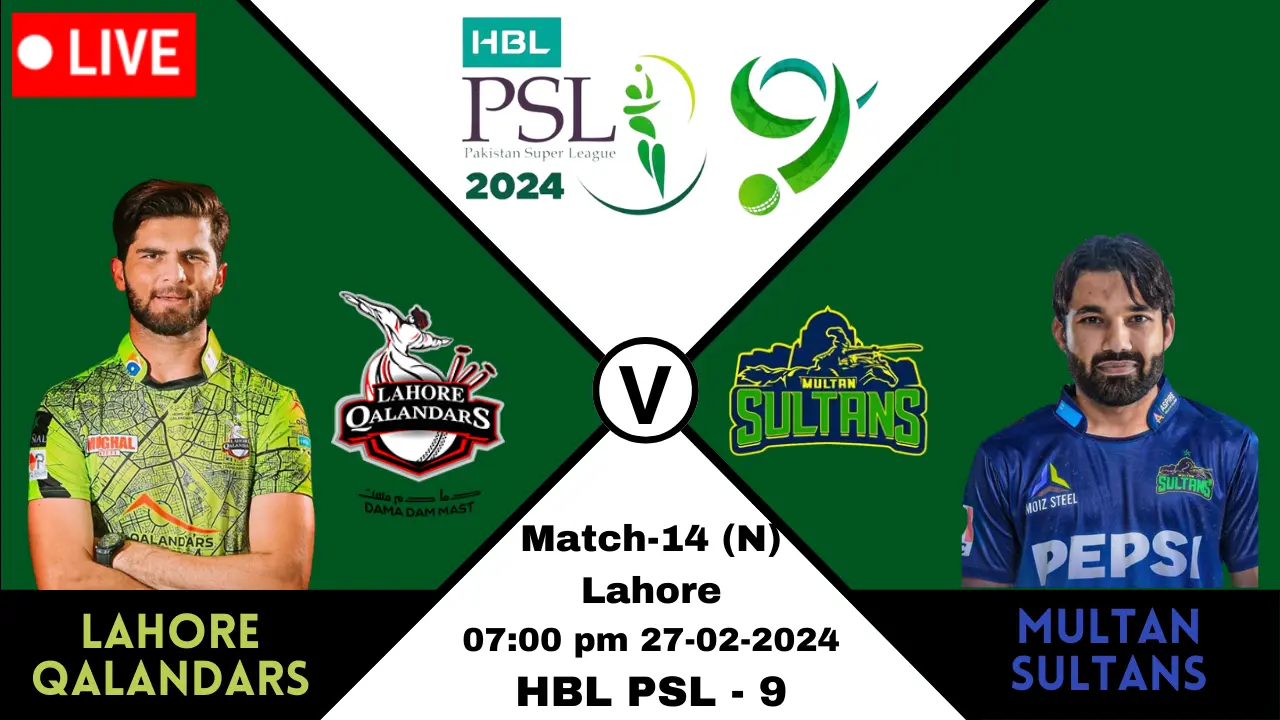 Psl Match Lahore Qalandars Vs Multan Sultans Lq Vs Ms