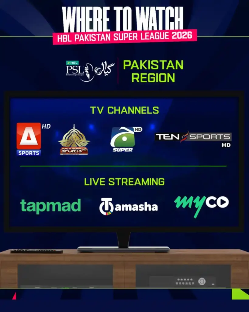 broadcasting and online live streaming PSL