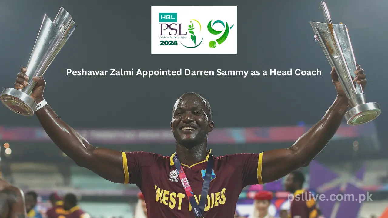 Peshawar Zalmi Appointed Darren Sammy as the Head Coach