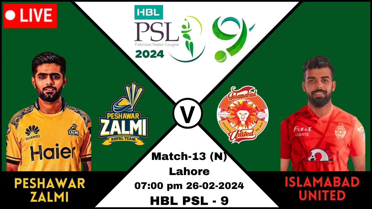 Psl Match Peshawar Zalmi Vs Islamabad United Pz Vs Iu