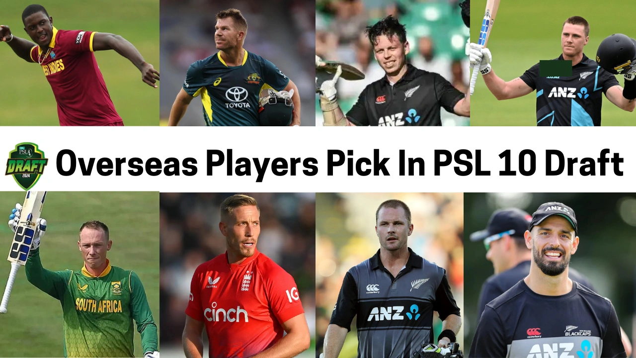 Overseas Players picked in player draft for PSL