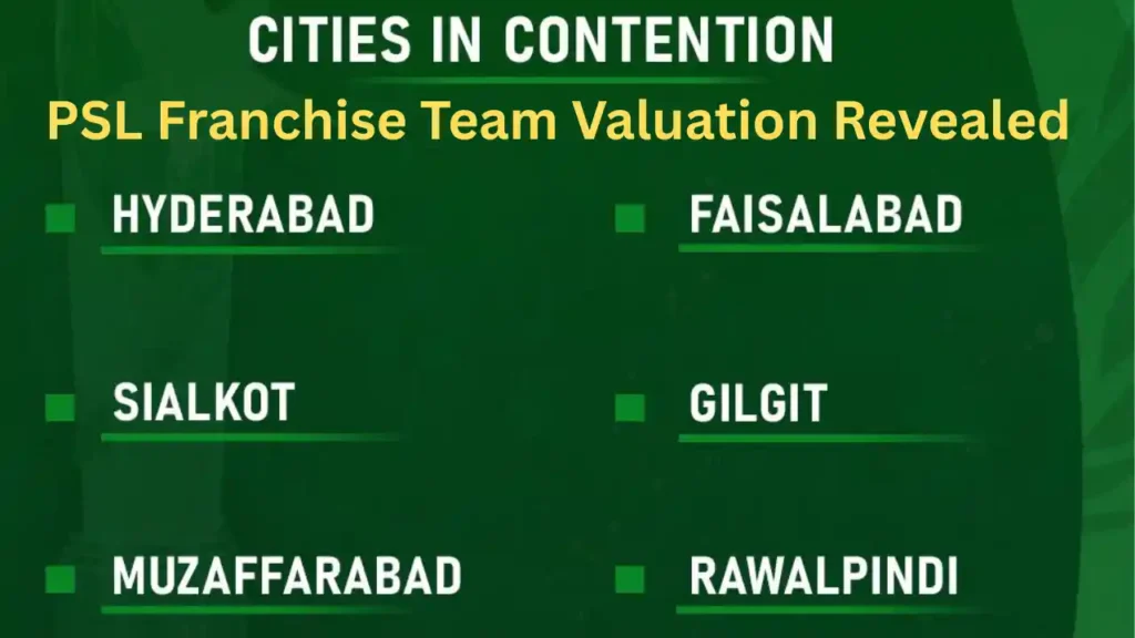 PSL Franchise Team Valuation Revealed
