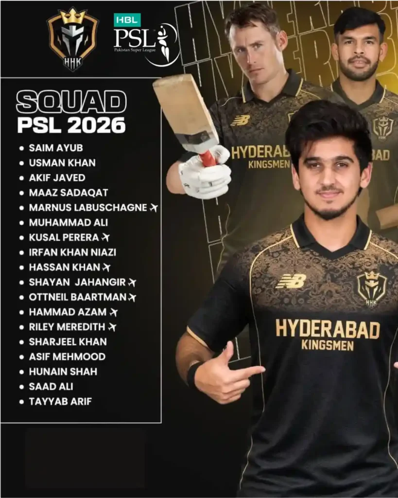 Hyderabad Houston Kingsmen Complete Squad for PSL 11 2026 3 Hyderabad Houston Kingsmen Complete Squad for PSL 11 2026